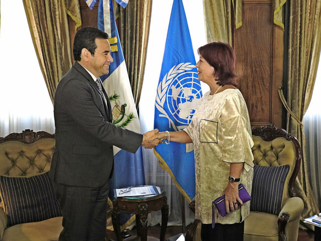 Unicef Guatemala con Presidente Jimmy Morales.
