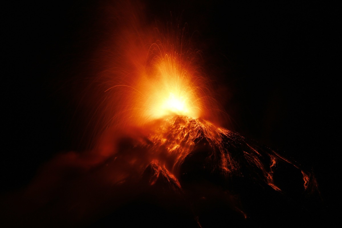 Erupción del Volcán de Fuego.