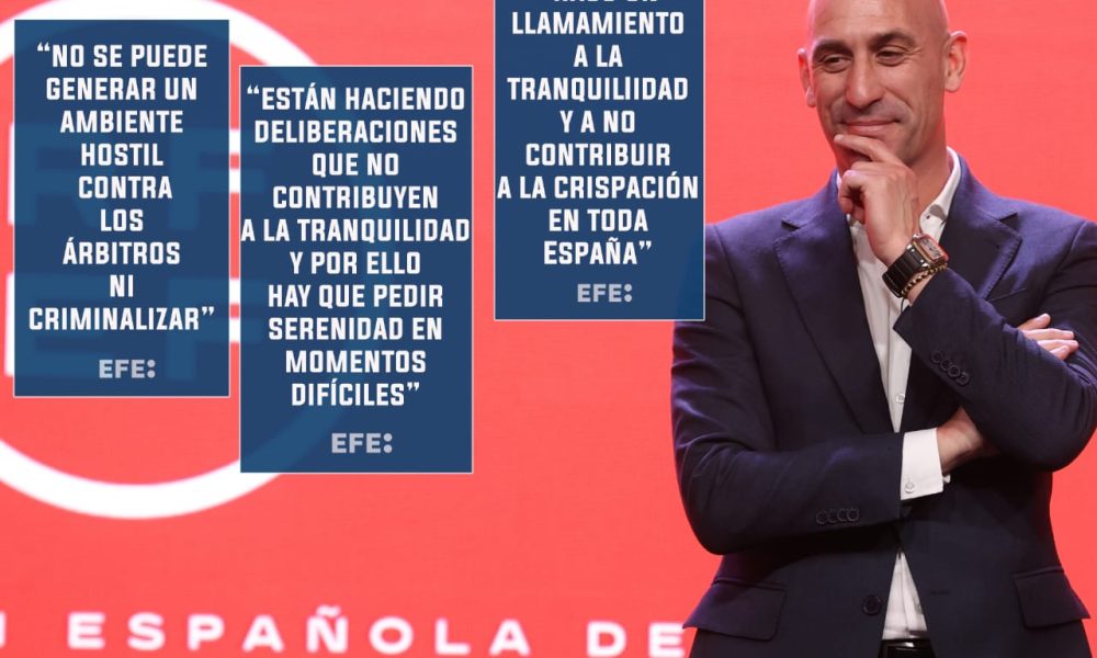 Rubiales pede calma aos dirigentes porque “árbitro não pode ser criminalizado” – Diario de Centro América